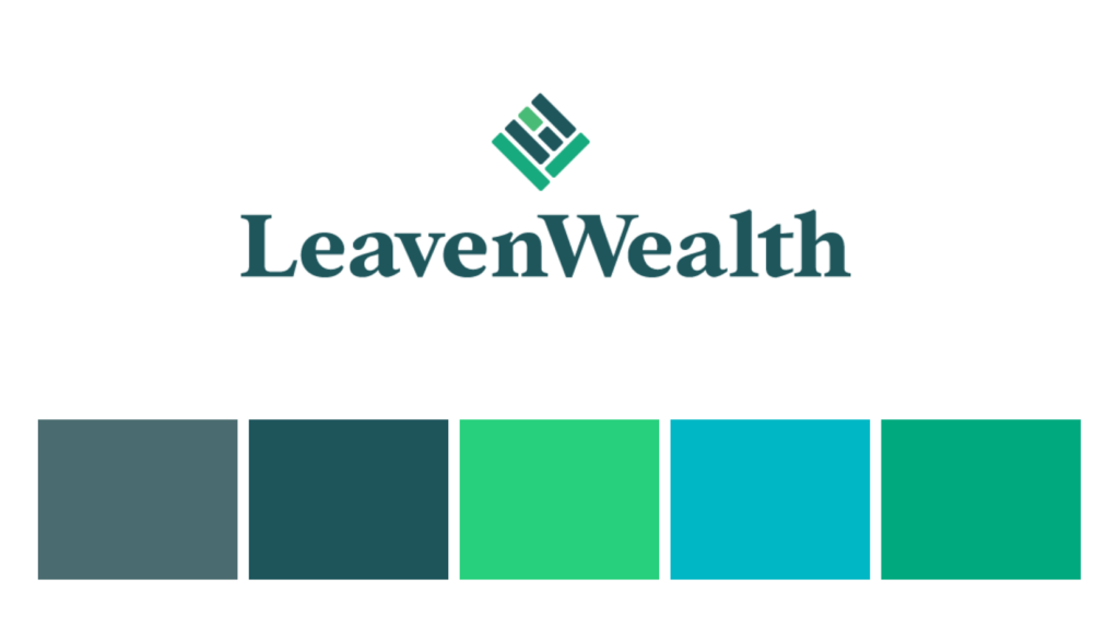 LeavenWealth logo with original color palette