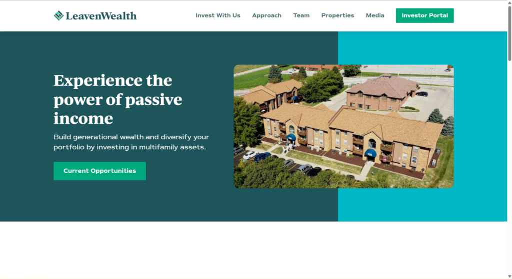 LeavenWealth website before the refresh